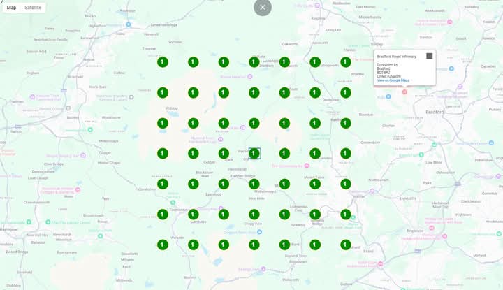 Maps Grid, All Positions Covered | dental marketing result by Pinnacle Dental Marketing Agency